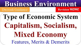 economic system capitalism socialism and mixed economy economic system business environment [upl. by Oidacra]