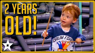 CUTE 2 Year Old Drummer CAPTIVATES the Judges on Ukraines Got Talent [upl. by Nassi771]