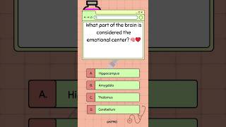 🧠❤️ Discover the Brains Emotional Center—Do You Know Where mededtrivia biologybrainteasers [upl. by Luanne]