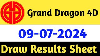 09072024 Grand Dragon Today 4D Results  4d Malaysia Live Today  Today 4d Result Live [upl. by Brill]