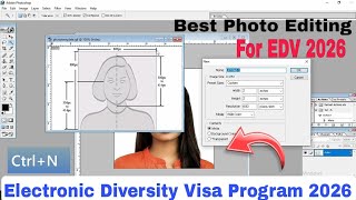 How To make EDV Photo Editing DV Lottery 2026 Application Form OnlineDV Photo Editing In Photoshop [upl. by Halehs]