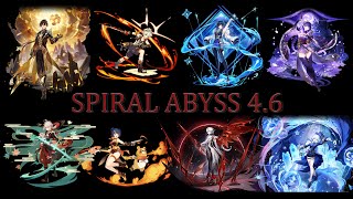 Spiral Abyss 46  Floor 12  9 stars 4K [upl. by Olette692]