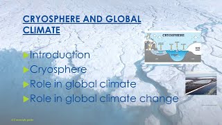 Cryosphere and global climate change  Challenges of changing earth  AZ Concepts guide [upl. by Edith]