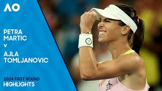 Petra Martic v Ajla Tomljanovic Highlights  Australian Open 2024 First Round [upl. by Aikimat]