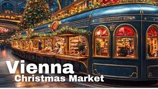 Vienna Christmas Market at Night  A Winter Wonderland in 2024 [upl. by Yenroc]