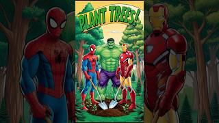 Plant trees with Spider man Iron man Hulk  protect the environment and flood prevention [upl. by Orpah565]