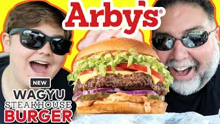 Arbys New Burger Review The Wagyu Steakhouse Burger [upl. by Llenrup971]