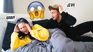 SCREAMING IN MY SLEEP PRANK ON BOYFRIEND HILARIOUS [upl. by Yecad]