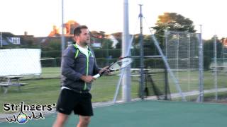 Pro Kennex Black Ace 98 295g Tennis Racket review from Stringers World [upl. by Suaeddaht]