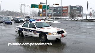 Cops block road for ambulance motorcade  Cortège coin Taschereau  StGeorges [upl. by Reggie]