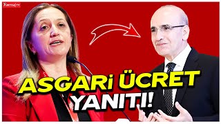 Arzu Çerkezoğlu’ndan “Türkiye’de asgari ücret düşük değildir” diyen Mehmet Şimşek’e yanıt [upl. by Browning]