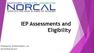 IEP Assessments amp Eligibility [upl. by Assirual166]