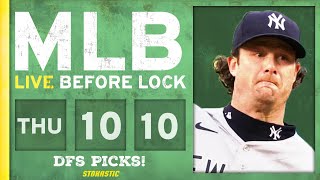 MLB DFS Picks Today 101024 DraftKings FanDuel amp PrizePicks Baseball Lineups  Live Before Lock [upl. by Tayyebeb]