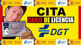 Como SACAR CITA DGT CANJE PERMISO DE CONDUCIR en ESPAÑA [upl. by Mariette]