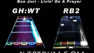 Livin On A Prayer  GHWT vs RB2  X Guitar [upl. by Eceinal523]