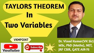 Taylors Theorem Two Variables  Function of Several Variables  Unit 2 MathsI  Expansion Function [upl. by Olivia]