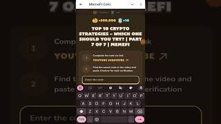 Memefi Video Code today  Top 10 crypto strategies– Which one should you try Part 7 of 7  memefi [upl. by Valenta338]