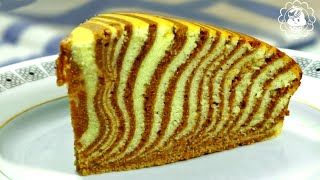 Торт зебра  Очень влажный и вкусный бисквит  Простой рецепт Zebra cake recipe [upl. by Naek]