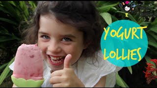 STRAWBERRY amp RASPBERRY FROZEN YOGURT LOLLY RECIPE [upl. by Nylek]