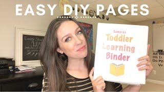 Toddler Learning Binder  Easy DIY Activity Pages [upl. by Nnaeitak210]