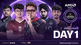 AMD Presents UE India Rising Series 2024 BGMI  Week 1 Finals Day1 Ft iqoosoul godlike [upl. by Burget]