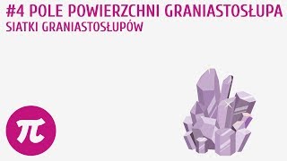 Pole powierzchni graniastosłupa Siatki graniastosłupów 4  Graniastosłupy [upl. by Marylinda]