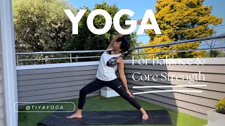 10 Minute Yoga for Balance amp Core Strength  Tiya Yoga [upl. by Yanrahs566]