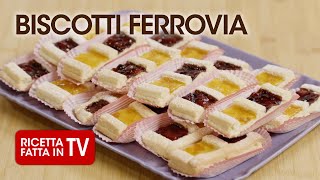 BISCOTTI FERROVIA di Benedetta Rossi  Ricetta TV Fatto in Casa per Voi [upl. by Tremayne]