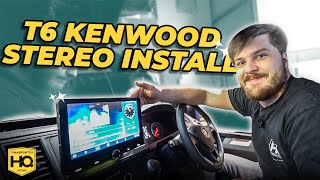 VW Transporter T6 Kenwood Floating Head Unit Stereo Install  DMX9720XDS [upl. by Elyr]