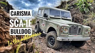 Carisma SCA1E Bulldog In the wilderness Land Rover Series 3 RC Crawler Scale RC [upl. by Aihsaei]