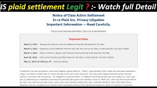 plaid inc  plaid settlement  IS plaid settlement Legit  Watch full Details  plaidSettlementCom [upl. by Ocram]