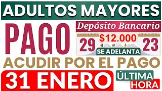 ¡ATENCIÓN🔴SE DEPOSITÓ HOY PAGO A ADULTOS MAYORES 12 MILP🔔 [upl. by Oswell]