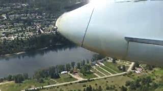 Air Canada Jazz Dash 8 landing in Castlegar CYCG Airport  LEFT SIDE [upl. by Elrae]