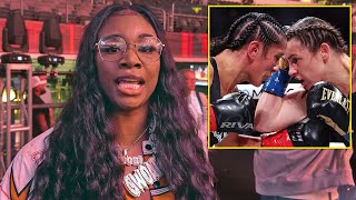 DIRTY TACTICS GWOAT Claressa Shields DEFENDS Katie Taylor after Amanda Serrano CONTROVERSY [upl. by Salb]