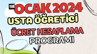 Ocak 2024 usta öğretici maaş hesaplama uygulaması Bu ay ne kadar maaş alacağım Örnek ücret hesabı [upl. by Batruk598]