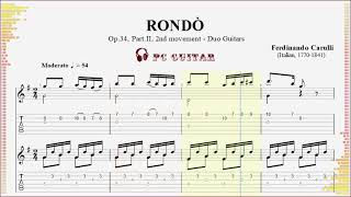 Carulli Op34  Part II  2 Rondo guitar duo [upl. by Danialah]