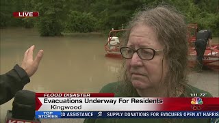 Joel Eisenbaum speaks to flood victim in Kingwood [upl. by Brothers]