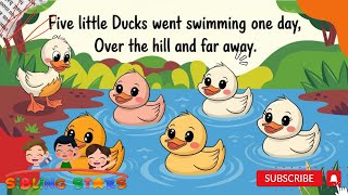 Five Little Ducks Song  Fun Counting Song for Kids  Nursery Rhymes youtube [upl. by Clarke]