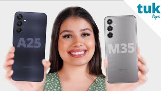 Qual comprar hoje em dia Galaxy M35 vs Galaxy A25 comparativo [upl. by Medovich]