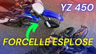 FORCELLE ESPLOSE ALLYZF 450 💥🙆‍♂️ YZ 250 MOTARD [upl. by Aniarrol]