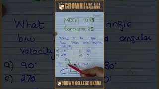 100 Concepts of MDCAT Physics Concept No 25 crowncollegeokara crownentrytestpreparation mdcat [upl. by Oner]