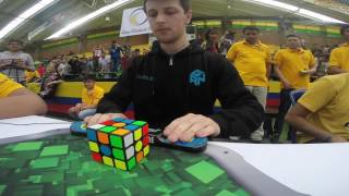 Rubiks cube world record average 597 seconds [upl. by Auqinat]