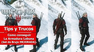 The Witcher III  Tips y Trucos  Como conseguir La Armadura Lobuna Set de Brujo MEJORADA [upl. by Nnyloj702]