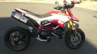 2016 TERMIGNONI DUCATI HYPERMOTARD 939 SP FULL RACE EXHAUST without db killer [upl. by Leuqim]