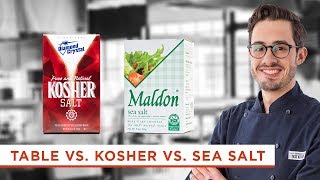 Whats the Difference Between Kosher Salt Table Salt and Sea Salt [upl. by Georgie]