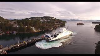 Bastø II sails into Halhjem ferry quay [upl. by Ahsemed]