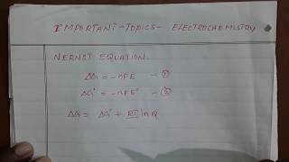 Electrochemistry  Nernst Equation derivation [upl. by Jarnagin]