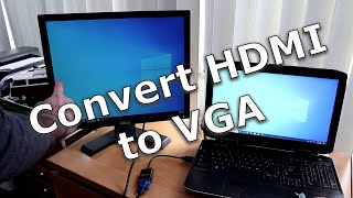 HDMI to VGA adapter to connect a new PC to an old monitor  hdmi to vga converter [upl. by Arhoz]