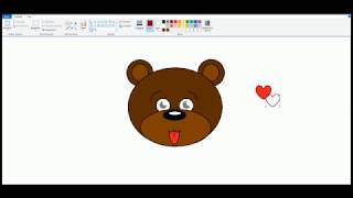 Как нарисовать мишку в программе Paint 2 [upl. by Dan]