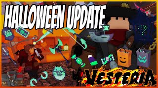 Vesteria  FULL Halloween UPDATE SHOWCASE GiftsMasksNew BossPetsampMORE [upl. by Alfons451]